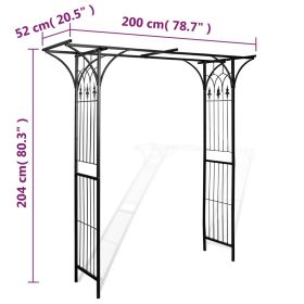 vidaXL Garden Arch 200x52x204 cm