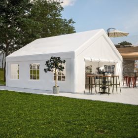 20x20FT Party Tent Heavy Duty, Large Wedding Event Shelters with 2 Storage Bags & Removable Sidewalls