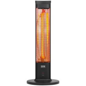 VEVOR Infrared Heater, 1500W Remote Control Electric Space Heater, Patio Heater w/ 3 Speeds & Timer & Tip-Over Protection, Outdoor/Outdoor for Bedroom