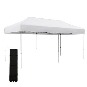 Outsunny 10' x 20' Pop Up Canopy Tent, Instant Sun Shelter with 3-Level Adjustable Height