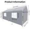 Carport, 10√ó20 Heavy Duty Portable Carport Garage Tent for Outdoor Storage Shelter grey