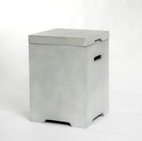 Outdoor Tank Table For Gas Fire Pits, Hides Propane Tank Cover, Concrete Light Gray, Side Handles (Option: Light Gray)