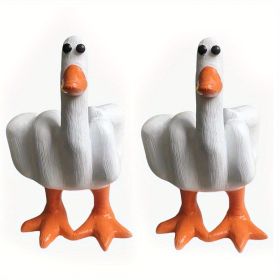 1/2pcs Interesting Funny Duckling Statue Decorations, Cute Duck Resin Garden Statues, Duckling Resin Decorative Sculptures, Home Tabletop, Living Room (Quantity: 2 Pack)