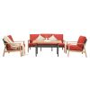 Outdoor Wicker Patio Furniture Sets 4 Pieces