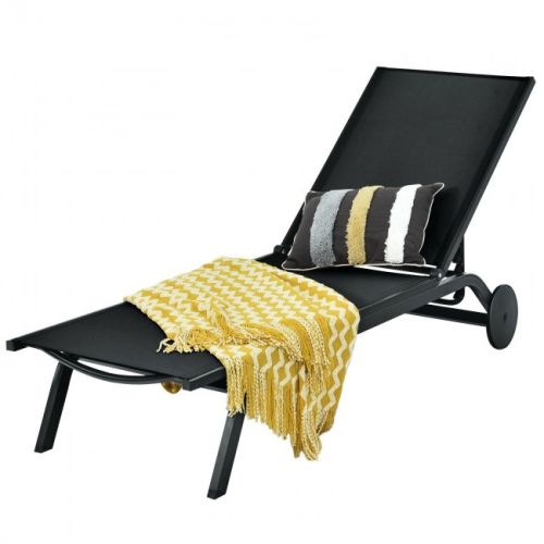 6-Position Adjustable Fabric Outdoor Patio Recliner Chair 6-Position Adjustable Fabric Outdoor Patio Recliner Chair