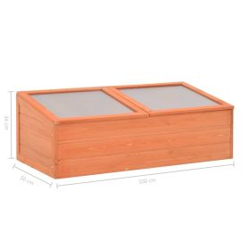 vidaXL Greenhouse Wood 39.4"x19.7"x13.4" (Option: as picture)